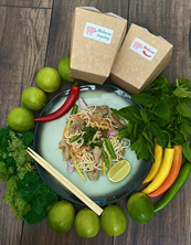 Panda box - wieprzowina z warzywami i makaronem, łagodny 400g