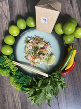 Panda box - krewetki z warzywami i makaronem, łagodny 400g