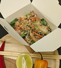 Panda box - kurczak z warzywami i ryżem, ostry 400g